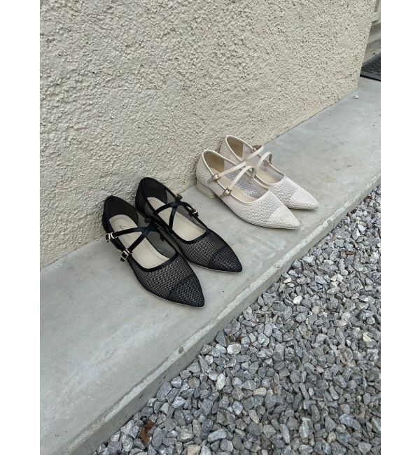 dazzlin「クロスメッシュシアーローシューズ」|バレエシューズ|