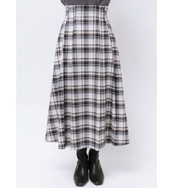 MERCURYDUO「オリジナルチェックコルセットフレアスカート」|スカート|