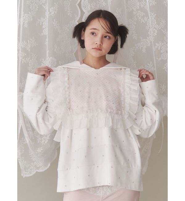 merry jenny「petit flowerセーラースウェット」|スウェット・ジャージ|
