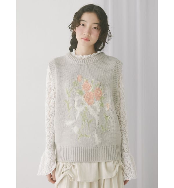 merry jenny「bouquet sweater vest」|ベスト・ジレ|