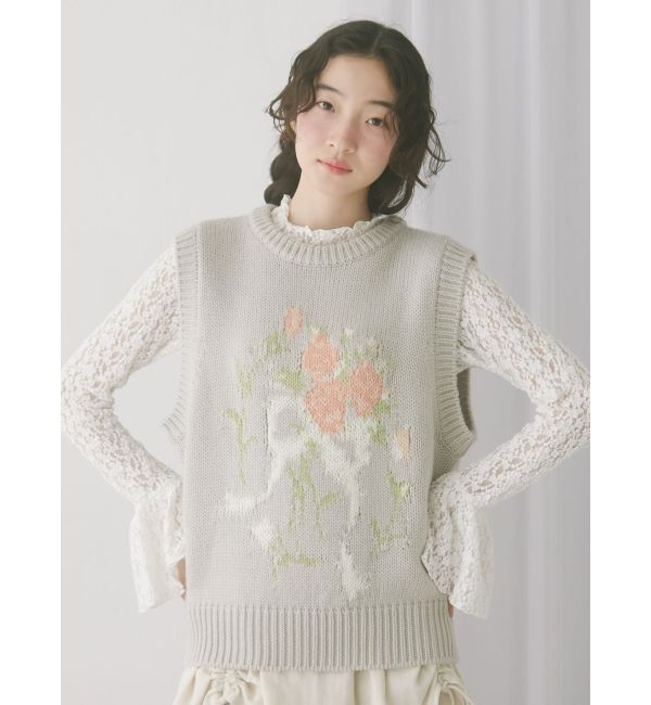 merry jenny「bouquet sweater vest」|ベスト・ジレ|
