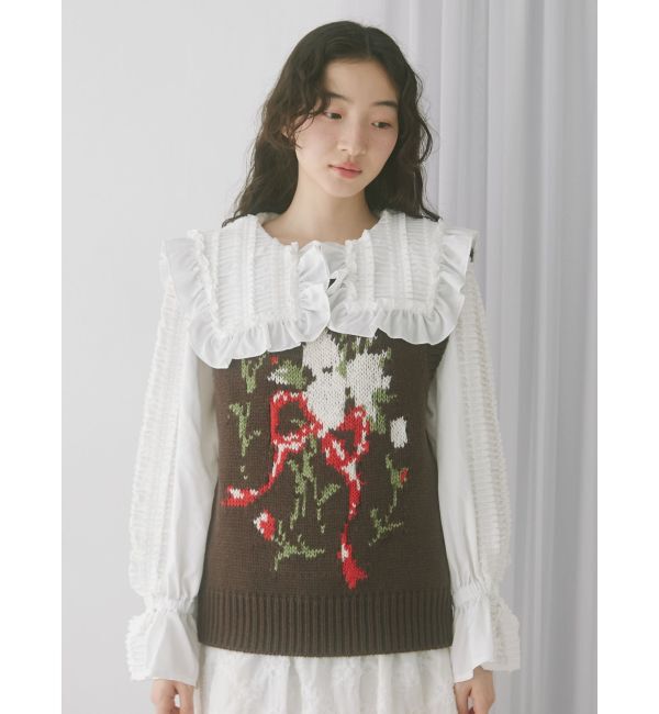 merry jenny「bouquet sweater vest」|ベスト・ジレ|