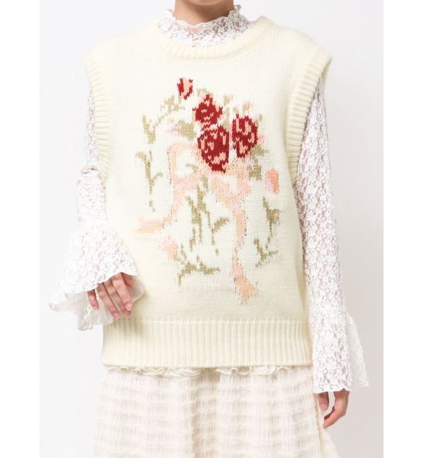 merry jenny「bouquet sweater vest」|ベスト・ジレ|