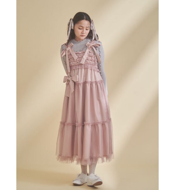 merry jenny「チュールリボンキャミワンピース」|ワンピース|