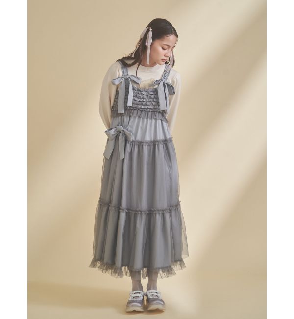 merry jenny「チュールリボンキャミワンピース」|ワンピース|