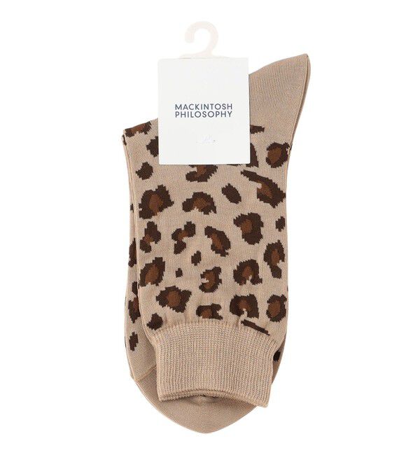MACKINTOSH PHILOSOPHY「【WEB&一部店舗限定】レオパード柄ソックス」|ソックス|ブラウン