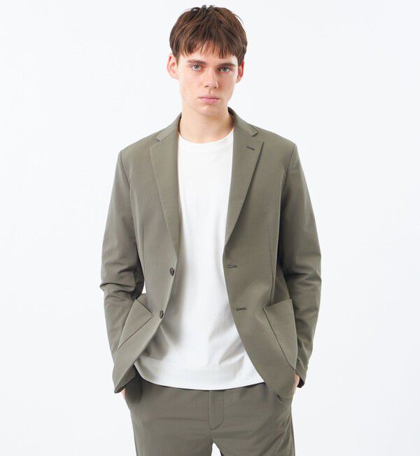 MACKINTOSH PHILOSOPHY「ブリテック イージージャケット オックス調ダブルクロス」|テーラードジャケット|ライトグリーン
