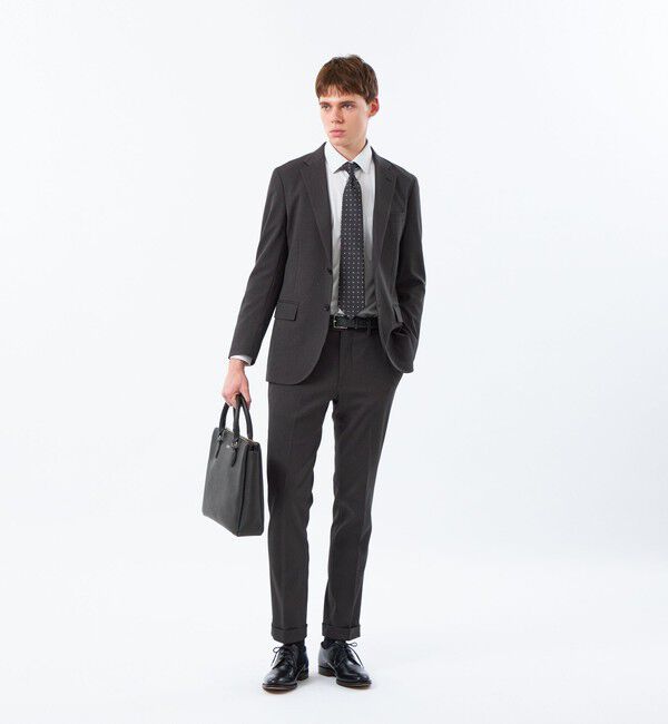 MACKINTOSH PHILOSOPHY「トロッター エクストラソリッドトラウザーズ【ドレスエクステンション】 ウール調ドビー」|スラックス|