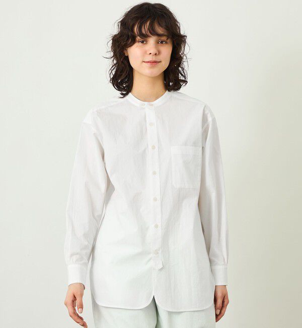 MACKINTOSH PHILOSOPHY「【GREY LABEL】バンドカラーシャツ」|シャツ・ブラウス|オフホワイト