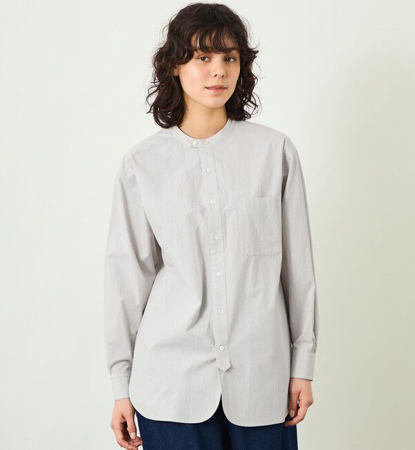 MACKINTOSH PHILOSOPHY「【GREY LABEL】バンドカラーシャツ」|シャツ・ブラウス|グレー