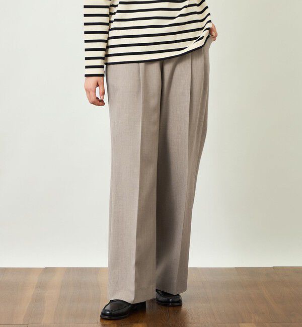MACKINTOSH PHILOSOPHY「【GREY LABEL】2プリーツワイドスラックス」|スラックス|キャメル