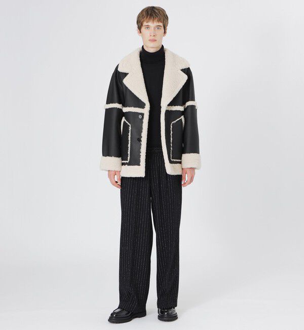  「フェイクシアリングジャケット」|ブルゾン・スタジャン|