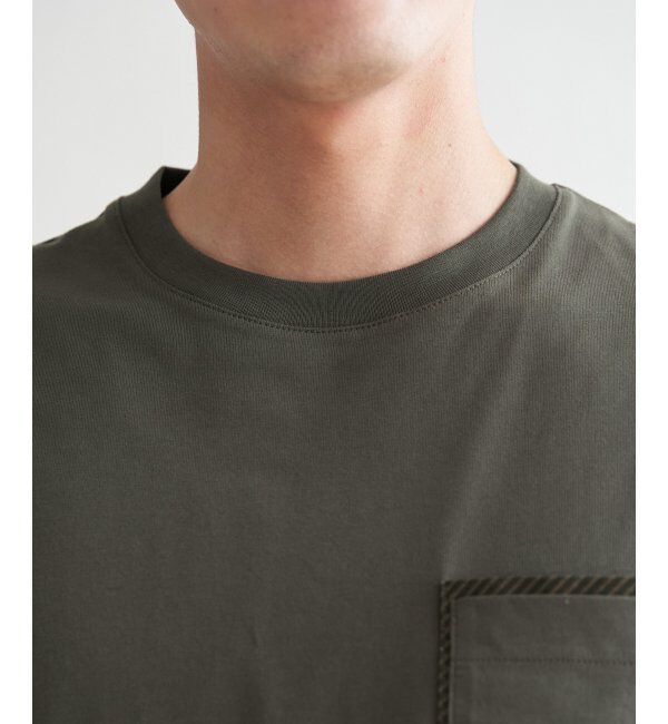 ikka「ストライプMIXポケットTシャツ」|Tシャツ・カットソー|