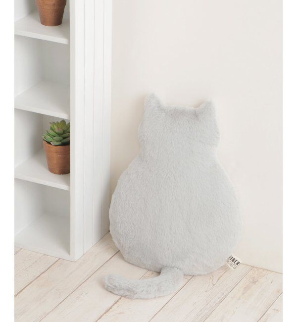 Lbc with Life「HIBERNATION ネコ M」|クッション・クッションカバー|ライトグレイ