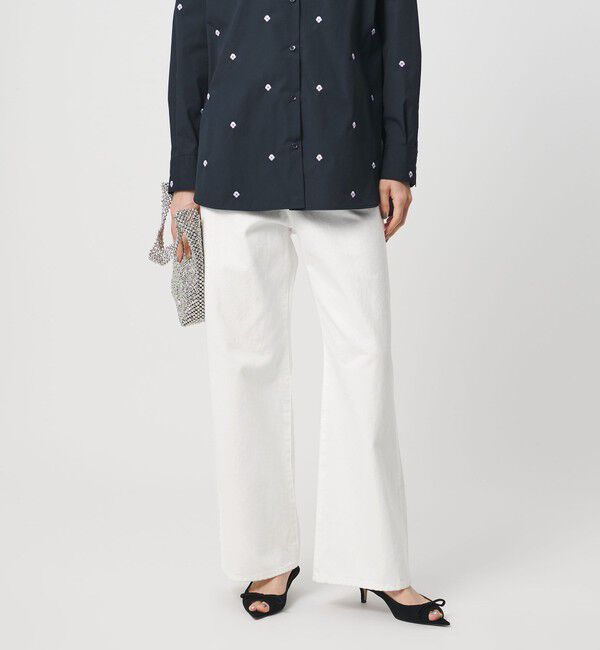 UNITED ARROWS「ルーズ ストレート デニムパンツ」|デニム|WHITE