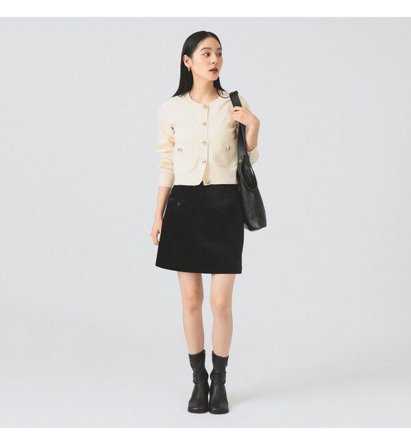 Ray BEAMS 「メタル ボタン クルーネック カーディガン」|カーディガン|