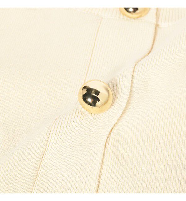 Ray BEAMS 「メタル ボタン クルーネック カーディガン」|カーディガン|