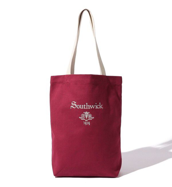 SHIPS「Southwick Gate Label: ロゴ キャンバス トート バッグ」|トートバッグ|エンジ