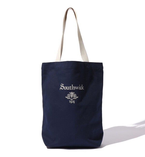 SHIPS「Southwick Gate Label: ロゴ キャンバス トート バッグ」|トートバッグ|コバルトブルー