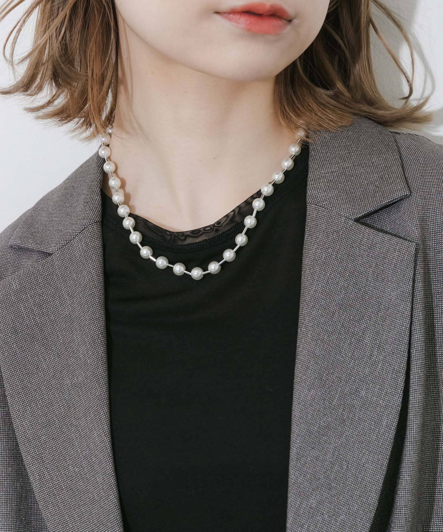 SMELLY「パールビーズネックレス」|ネックレス|