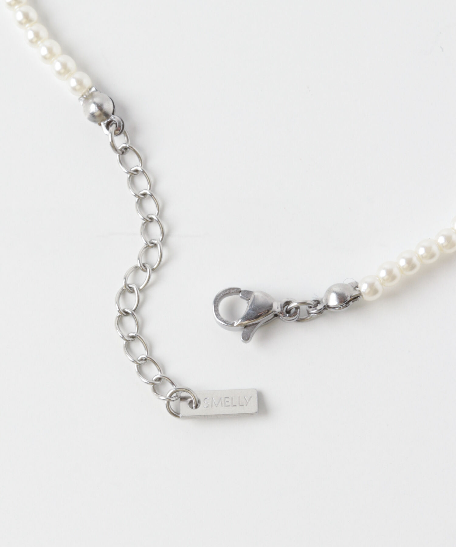 SMELLY「ステンレスパールネックレス」|ネックレス|