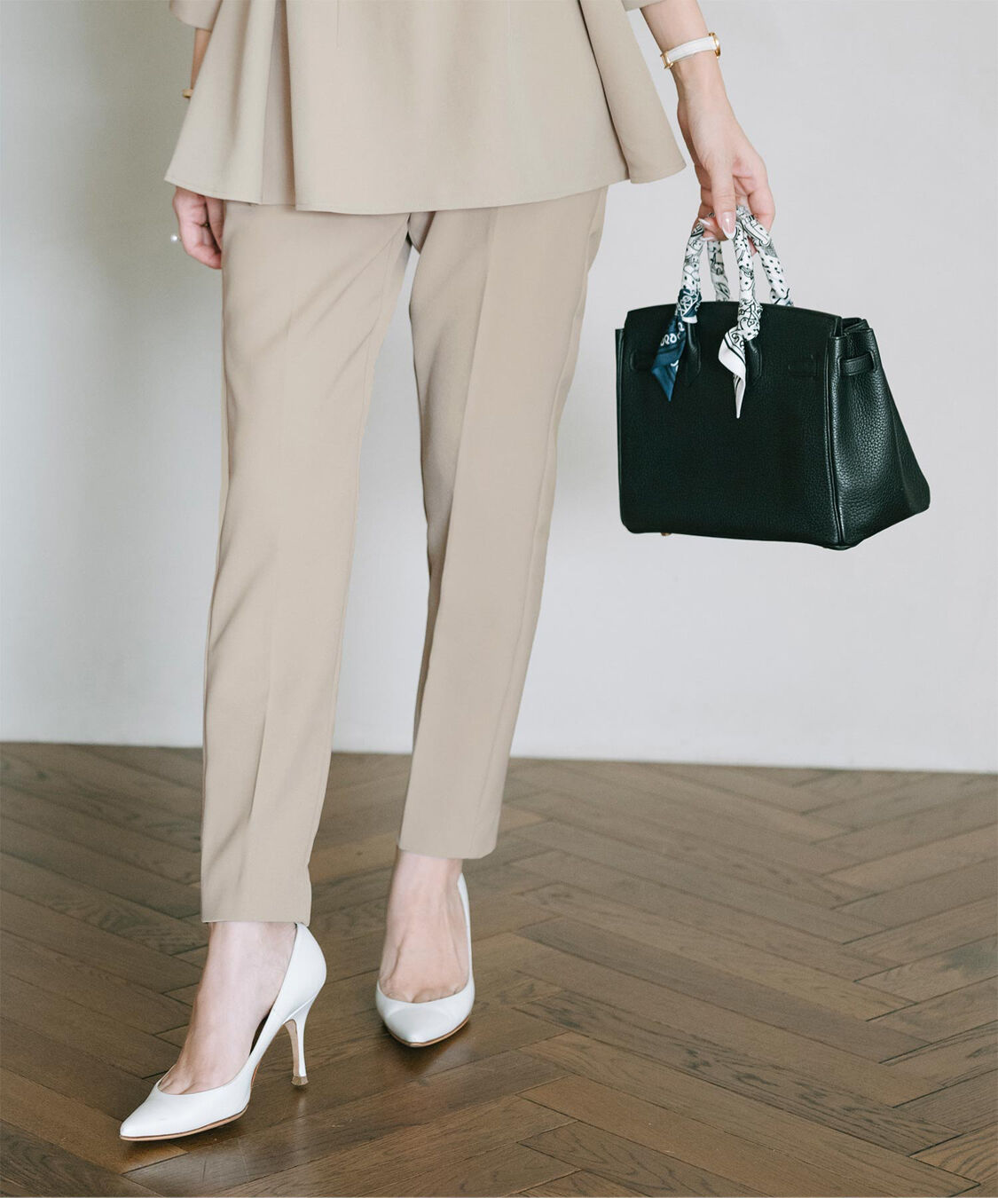 ur's「【星玲奈さんコラボアイテム】カラースティックパンツ」|スラックス|グレージュ