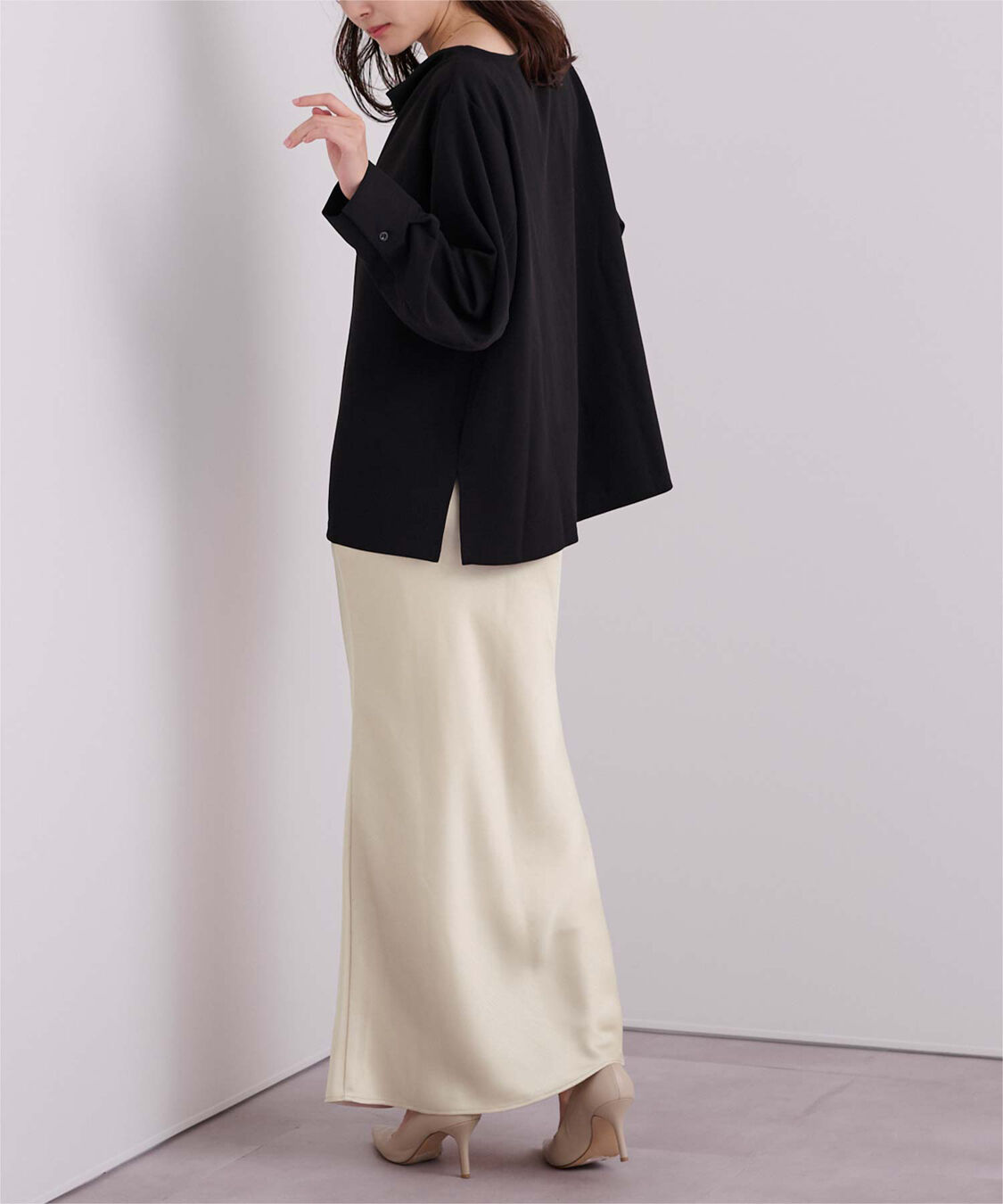 ur's「サテンマーメイドマキシスカート」|スカート|