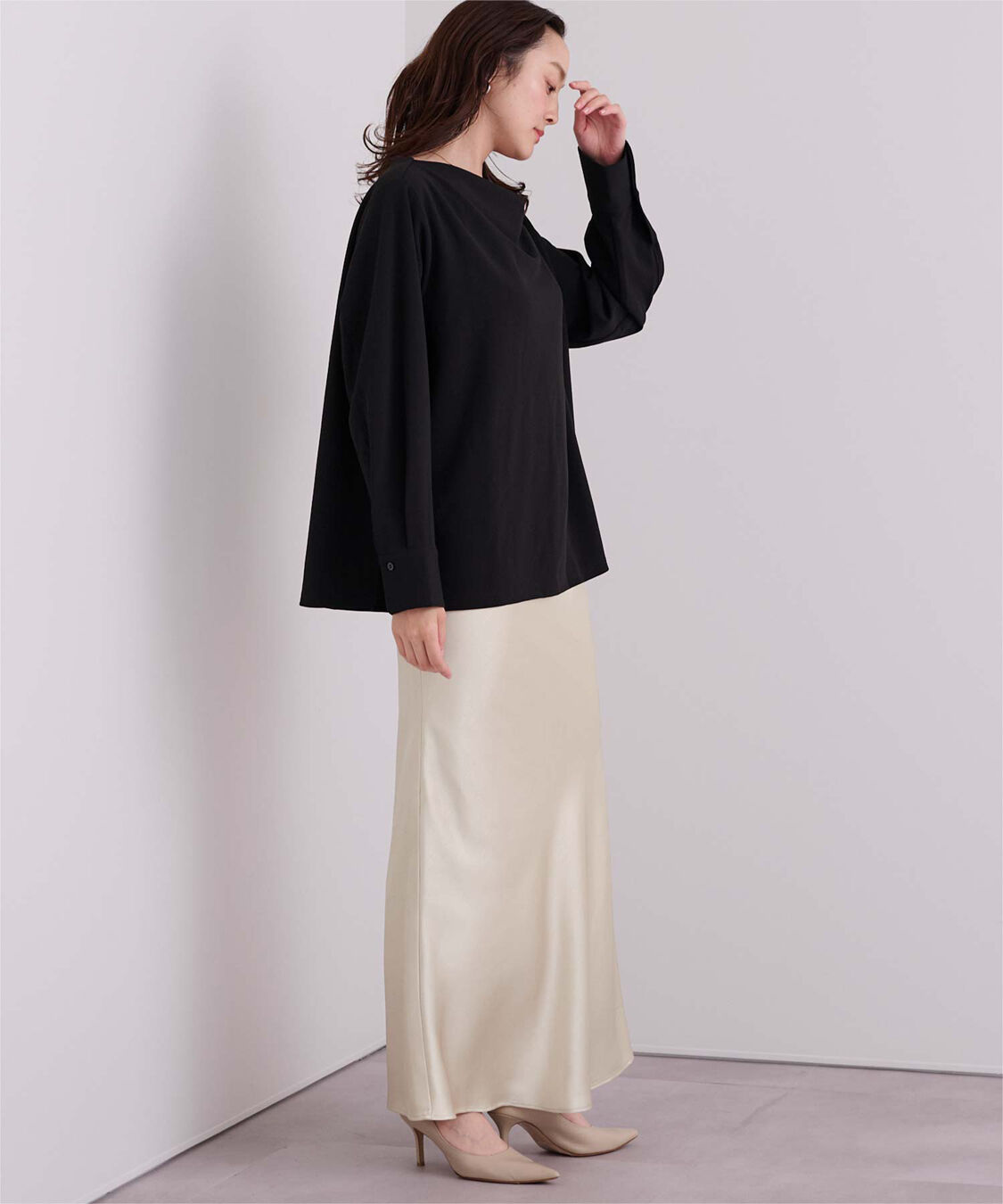 ur's「サテンマーメイドマキシスカート」|スカート|