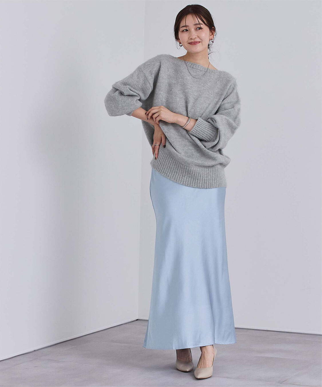 ur's「サテンマーメイドマキシスカート」|スカート|