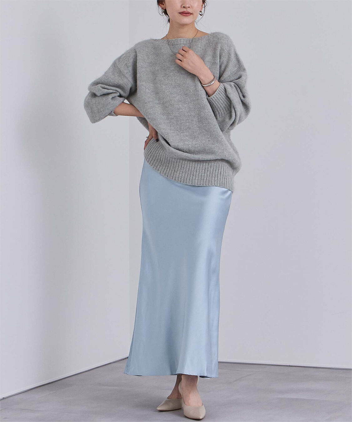 ur's「サテンマーメイドマキシスカート」|スカート|