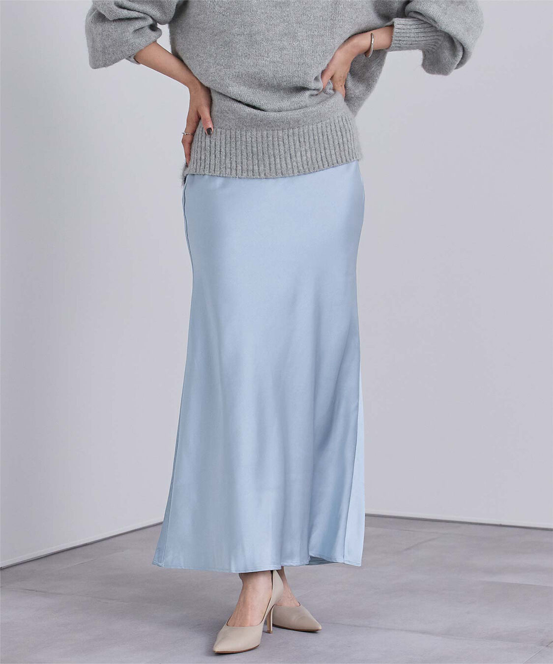 ur's「サテンマーメイドマキシスカート」|スカート|