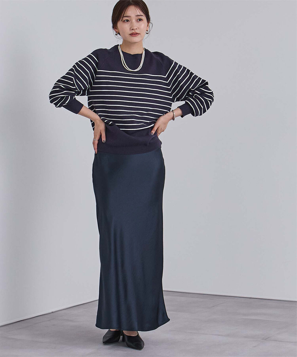 ur's「サテンマーメイドマキシスカート」|スカート|