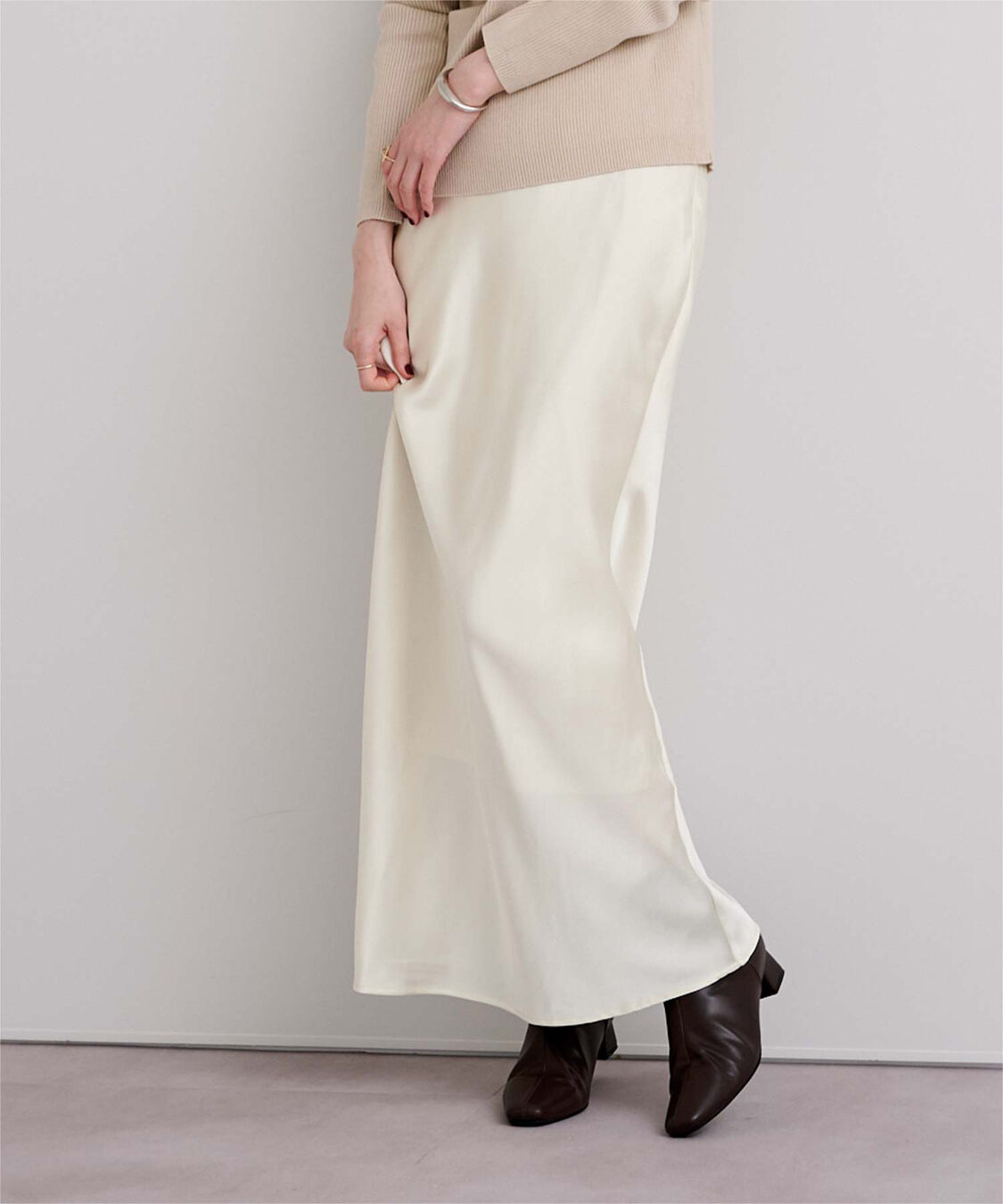 ur's「サテンマーメイドマキシスカート」|スカート|