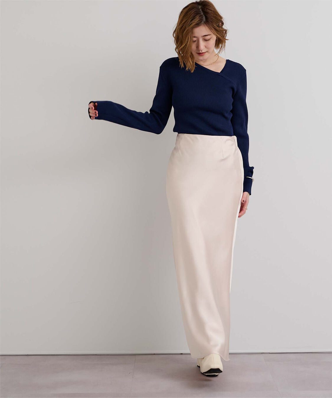 ur's「サテンマーメイドマキシスカート」|スカート|