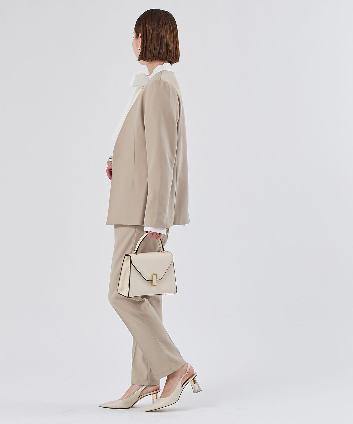 ur's「ベーシックカラーレスジャケット」|ノーカラージャケット|