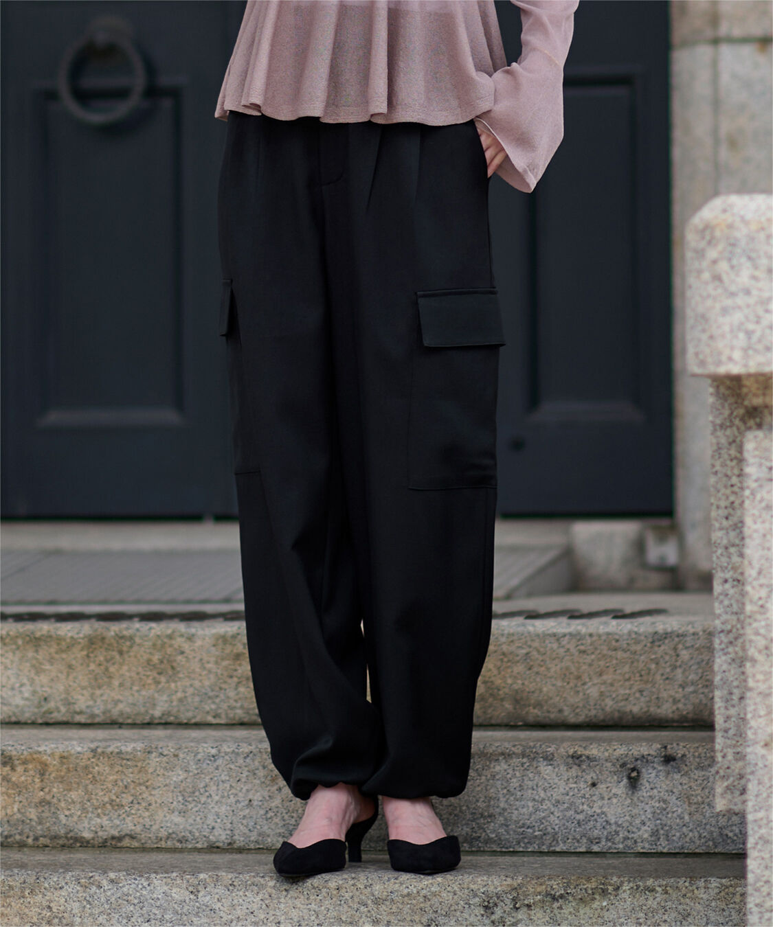 ur's「ハイウエストカーゴパンツ」|カーゴ|