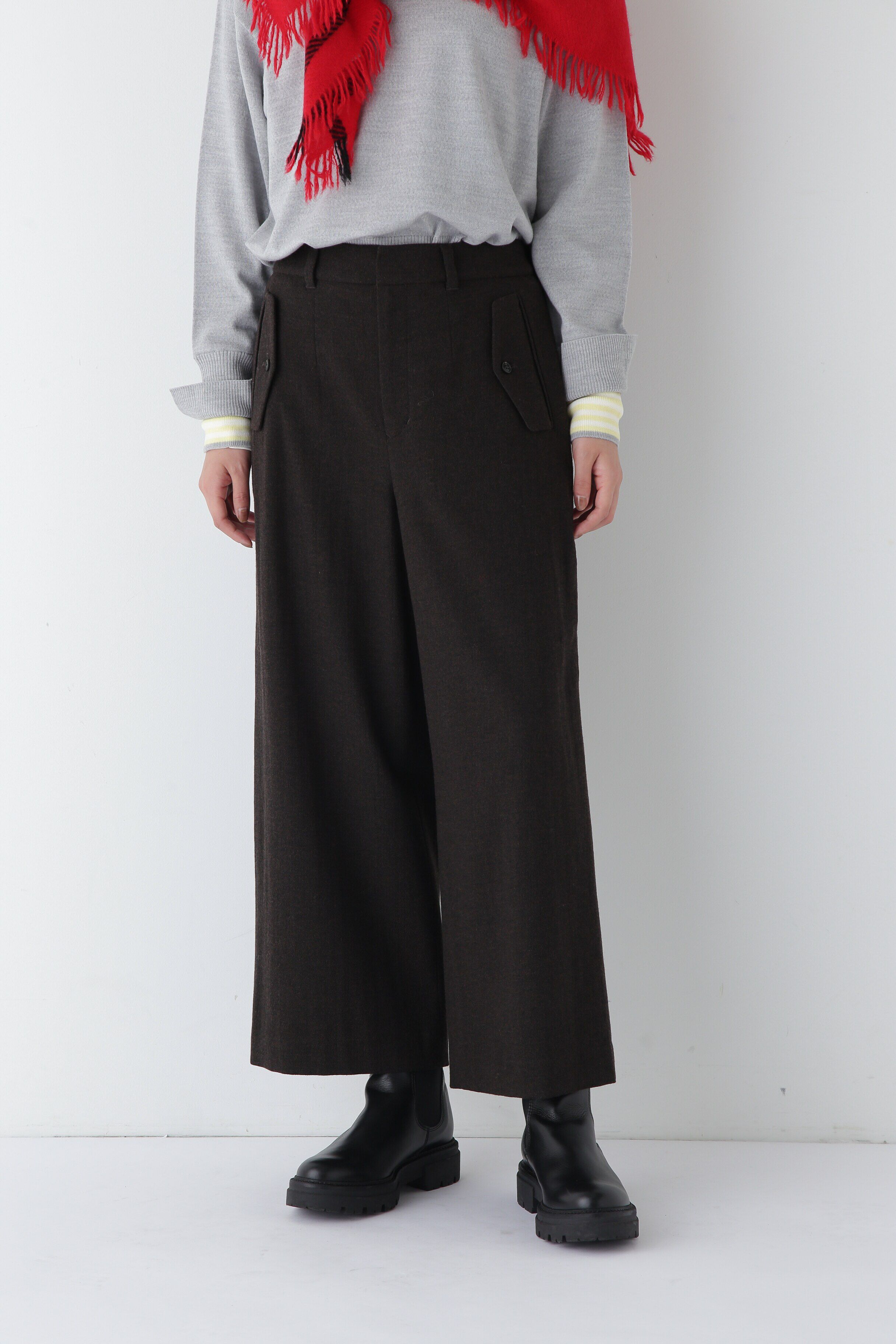  「◆ＴＯＰツイルガウチョパンツ」|その他|ブラウン