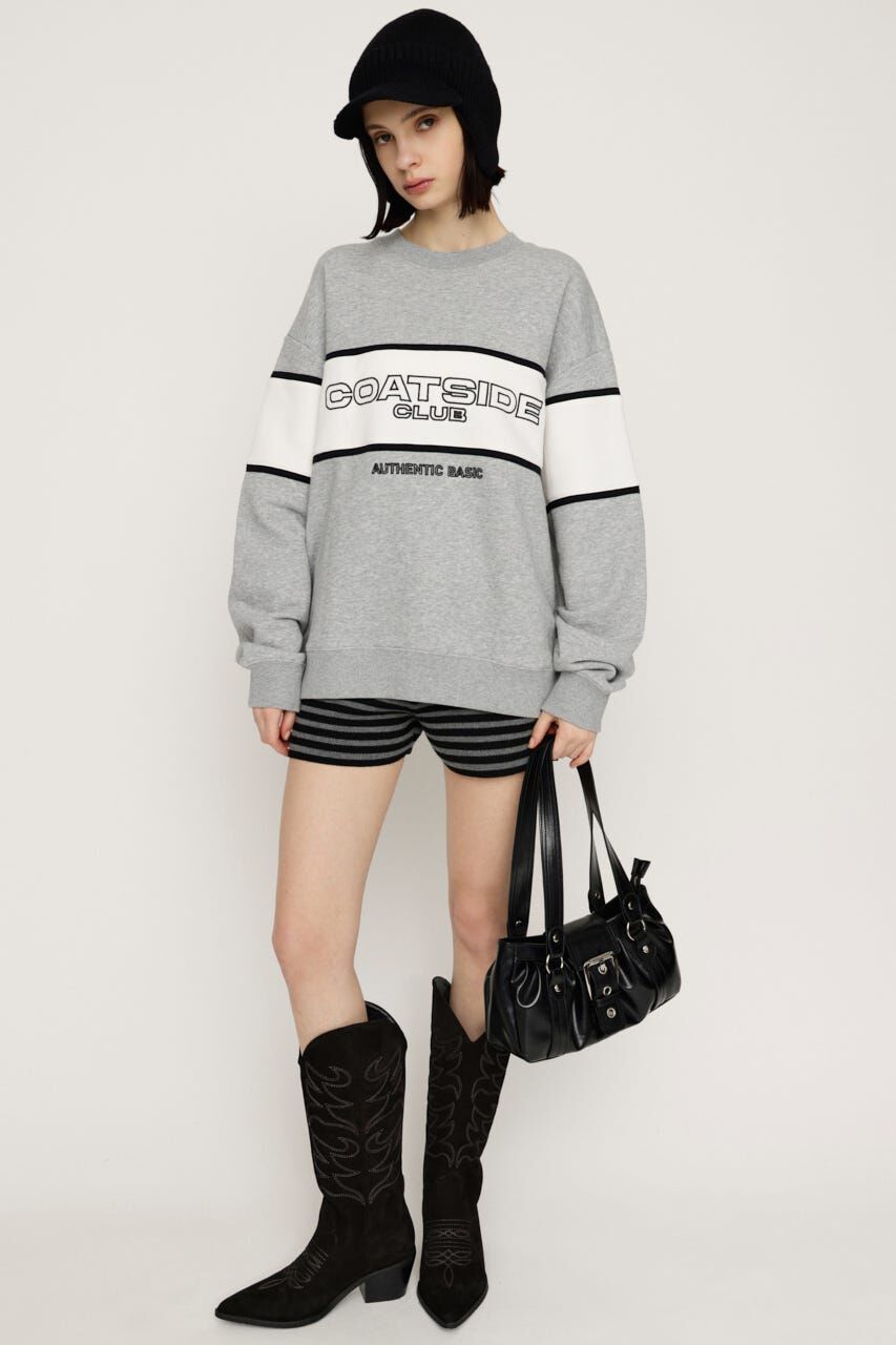 SLY「BLOCKING LINE LOGO SW トップス」|パーカー|