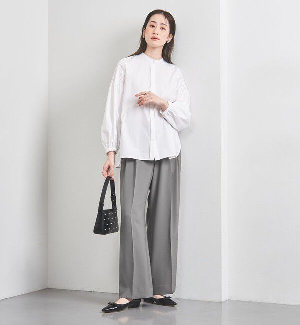 UNITED ARROWS「ポリエステル 2タック ワイドパンツ」|スラックス|