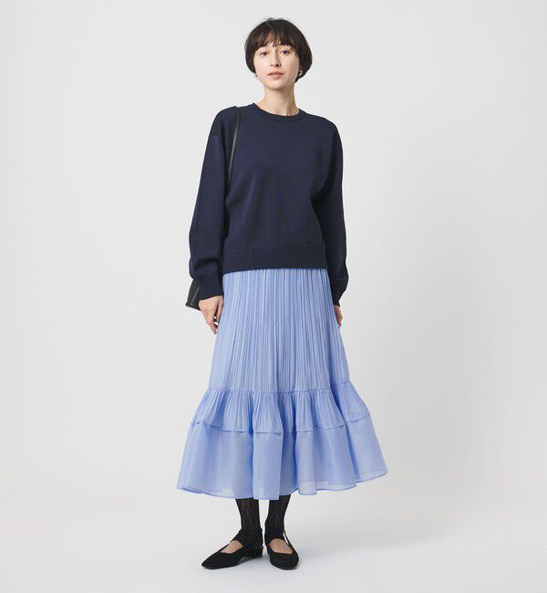 UNITED ARROWS「オーガンジー コンスト プリーツスカート」|スカート|