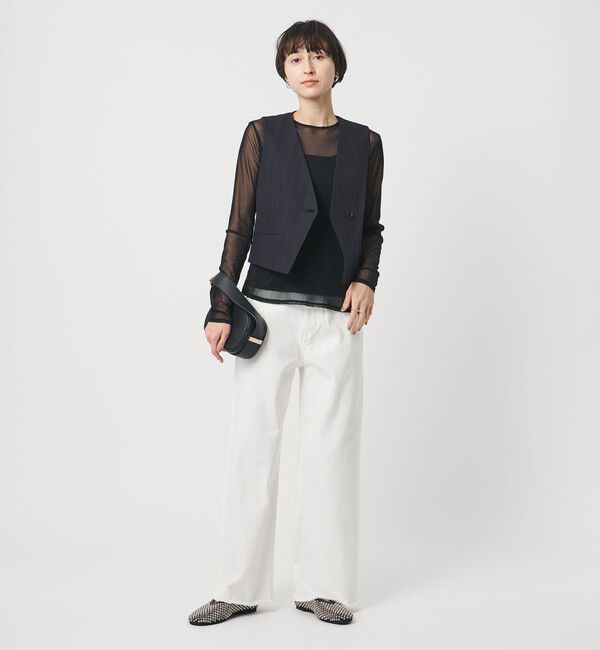 UNITED ARROWS「チュール ジャージー カットソー」|Tシャツ・カットソー|