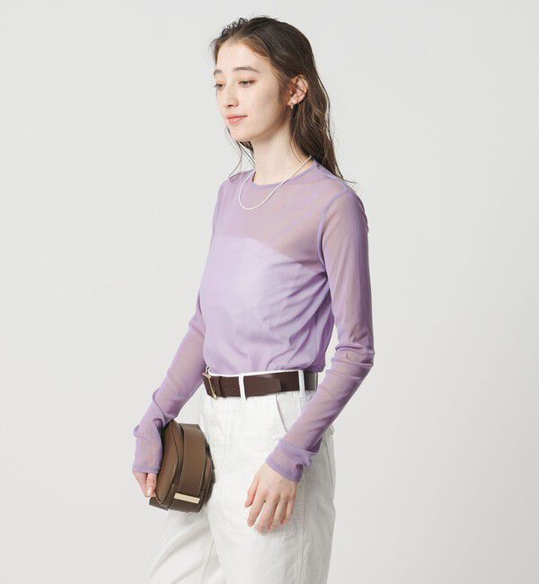 UNITED ARROWS「チュール ジャージー カットソー」|Tシャツ・カットソー|LILAC