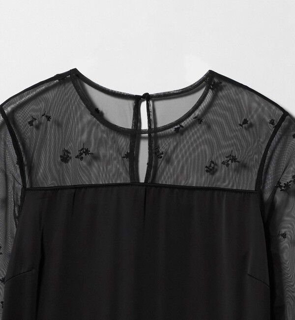 UNITED ARROWS「チュール エンブロイダリー コンビ ワンピース」|ワンピース|