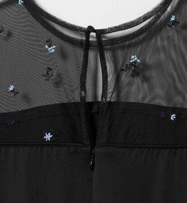 UNITED ARROWS「チュール エンブロイダリー コンビ ワンピース」|ワンピース|