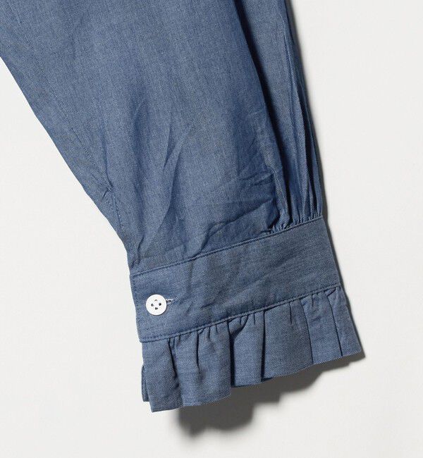 UNITED ARROWS「【別注】＜dahl&rsquo;ia＞シャンブレー フリルブラウス」|シャツ・ブラウス|