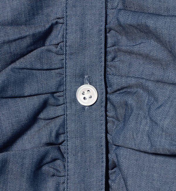 UNITED ARROWS「【別注】＜dahl&rsquo;ia＞シャンブレー フリルブラウス」|シャツ・ブラウス|