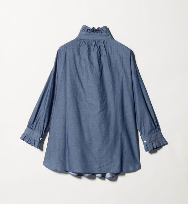 UNITED ARROWS「【別注】＜dahl&rsquo;ia＞シャンブレー フリルブラウス」|シャツ・ブラウス|