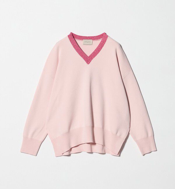 UNITED ARROWS「コンフォート スマート Vネックニット ‐ウォッシャブル‐」|ニット・セーター|LT.PINK