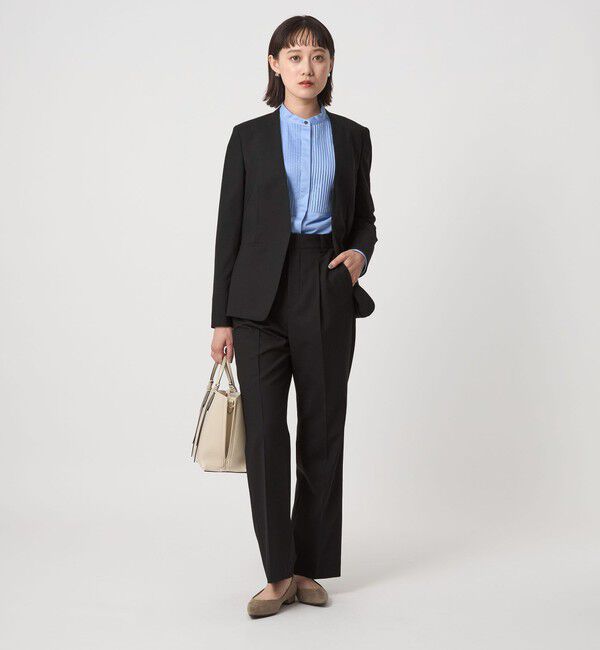 UNITED ARROWS green label relaxing「カチリラ ノーラペル ジャケット  -ウォッシャブル・ストレッチ-」|ノーカラージャケット|