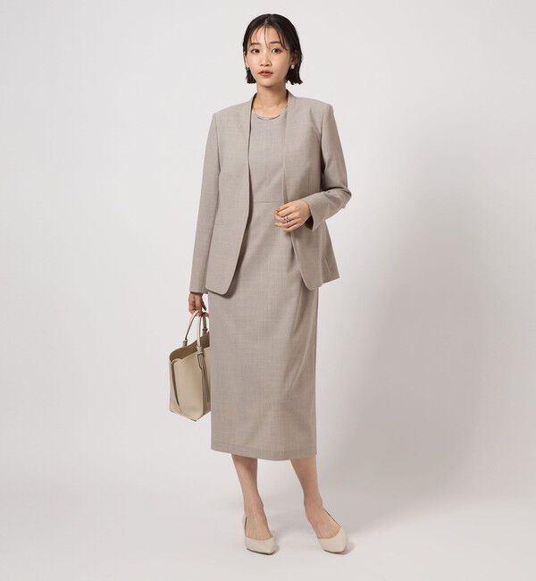 UNITED ARROWS green label relaxing「カチリラ ノーラペル ジャケット  -ウォッシャブル・ストレッチ-」|ノーカラージャケット|